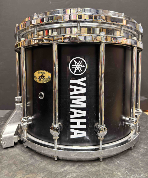 Yamaha 9314 Marching Snare Drum, Black Forest, Chrome Hardware - Used by Drum Corps