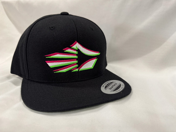 Neon Glitch Snapback Cap