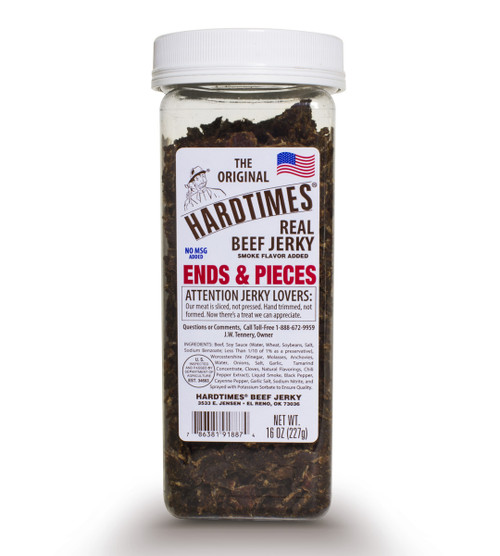 Ends and Pieces 16oz Hardtimes Beef Jerky