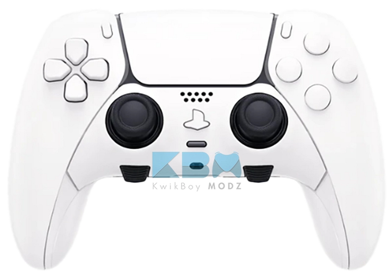 White Custom PS5 Dualsense Edge Pro Controller, PS5