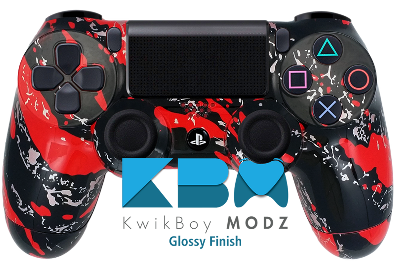 black and red controller ps4