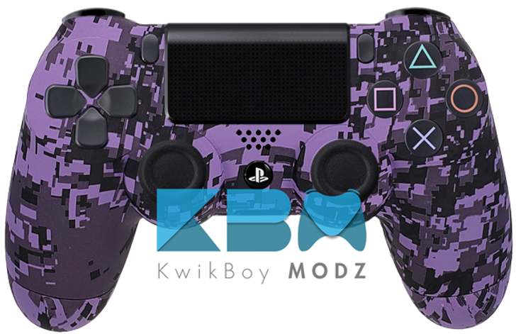 Custom Purple Digital Camo PS4 Controller
