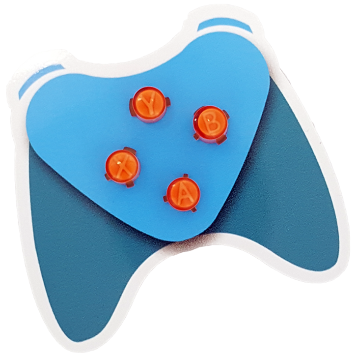 Orange Xbox One ABXY Buttons with Letters