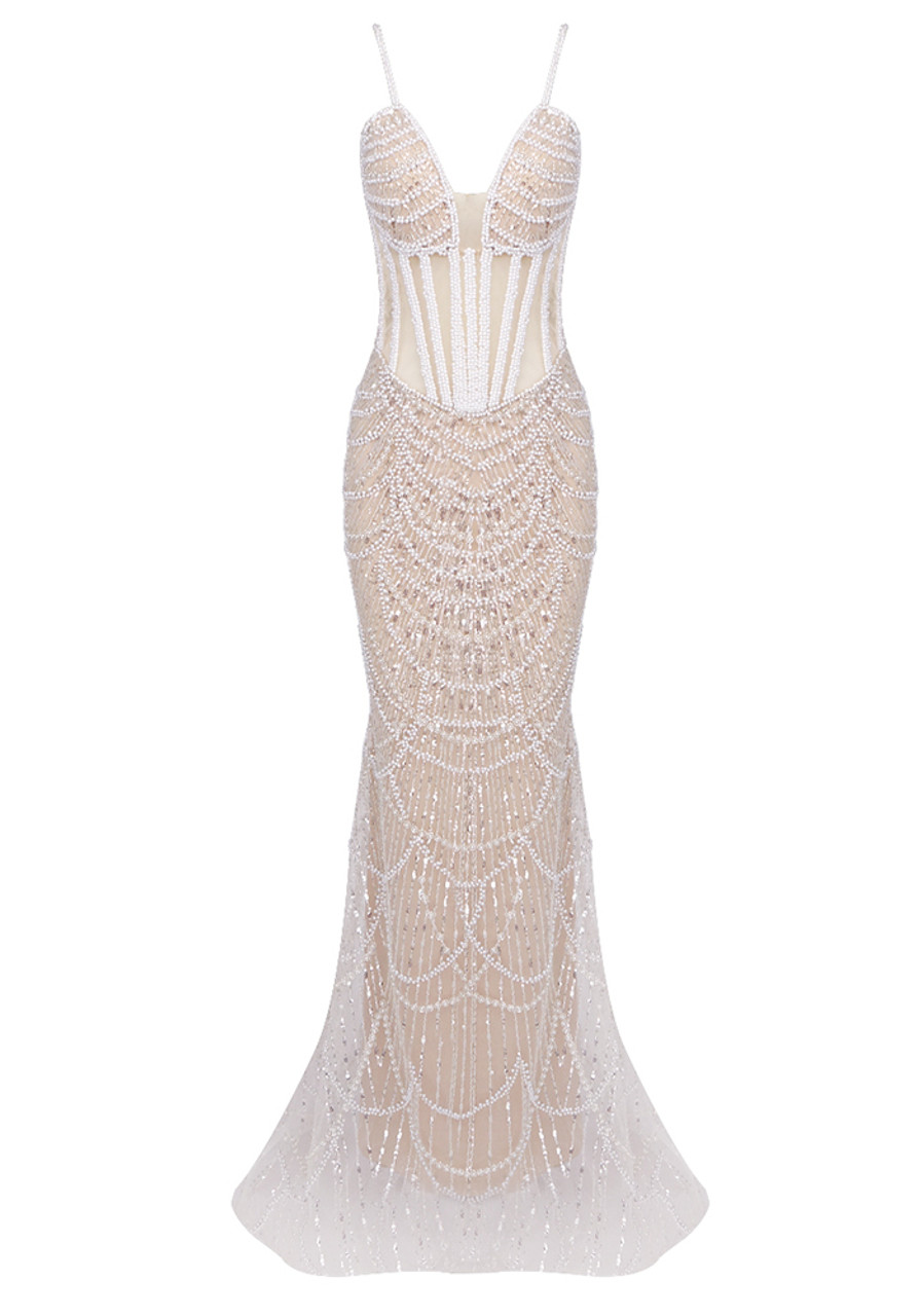 エムエメ check long mermaid dress mmeeme Sequin Ruffle Hem Mermaid Maxi Formal Dress with Spaghetti