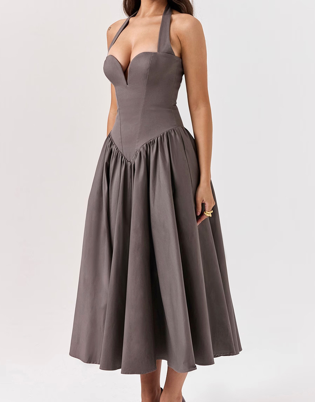 【送料&関税込】SportMax eolie Grey Silk Dress Grey Silk dress 'Eolie' Sportmax - Vitkac AS