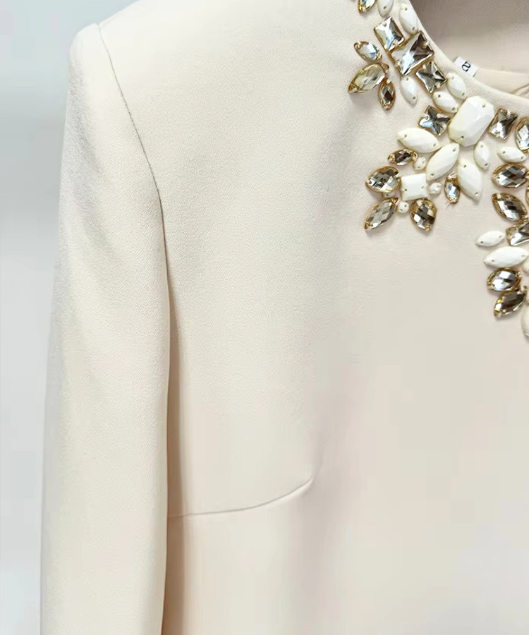 chinese dress ladies CRYSTAL - EMBELLISHED LONG SLEEVE BODYCON FULL DRESS | CULT MIA main image 1
