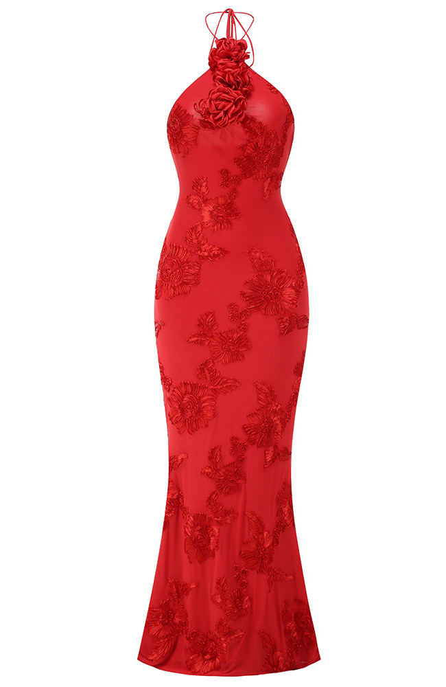 【新品タグ付】Philosophy Floral Long Dress red Francesca Midi Dress - Red Floral