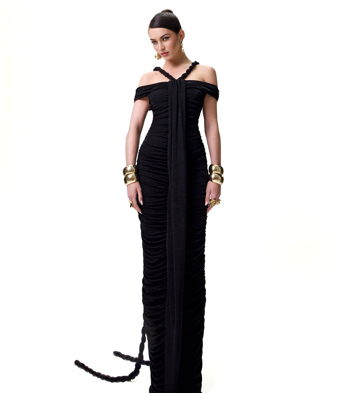 knee length dresses for ladies Pearson | Bardot Ruched Maxi Dress main image 0