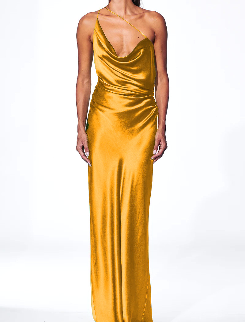 One Shoulder Draped Maxi Dress Gold - Luxe Maxi Dresses and Luxe Party Dresses One Shoulder Draped Maxi Dress Gold - Luxe Maxi Dresses and Luxe Party Dresses