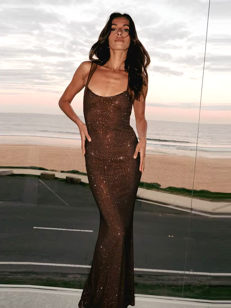 fitted lace wedding dress Cowl-V-Neck Long Faux-Wrap Prom Dress main image 0