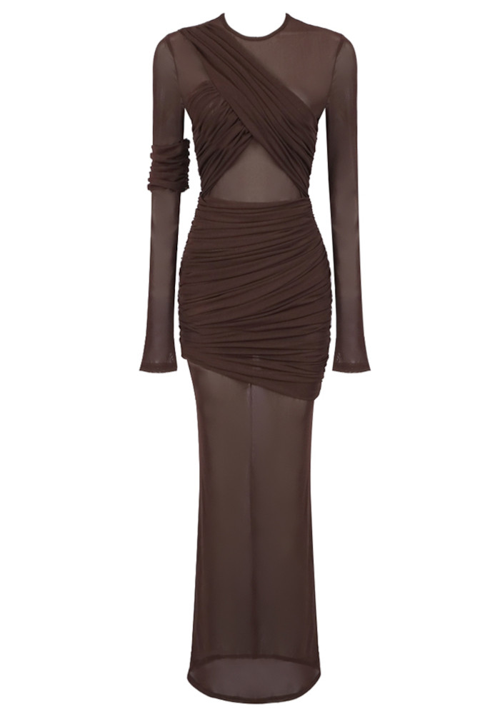 brown sleeveless mini dress THE BEST ONE YET BROWN MAXI DRESS – AKIRA