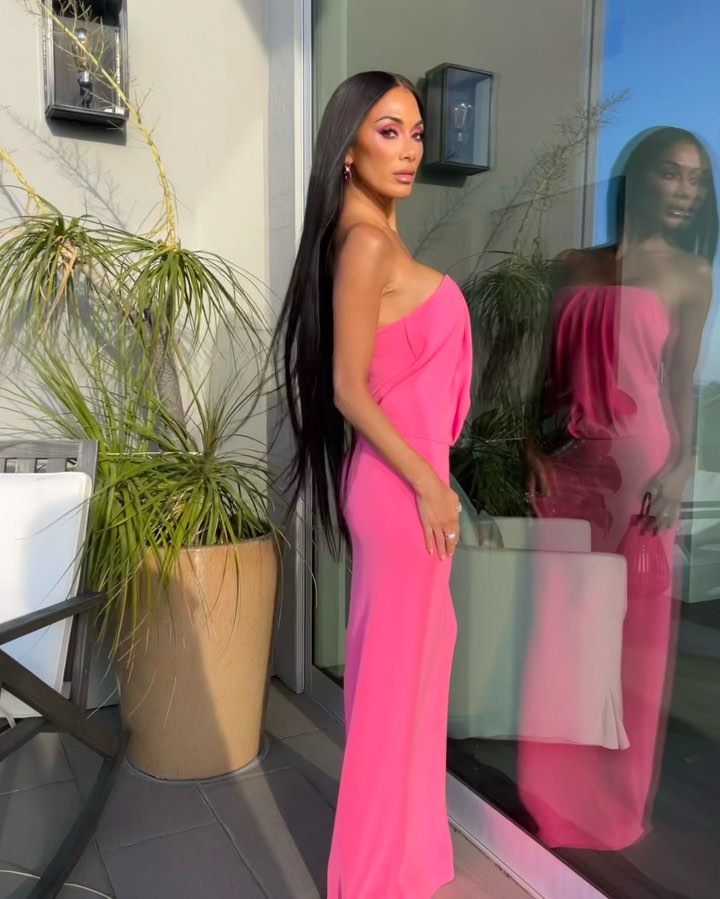 open lace back dress Bodycon Cut Out Maxi Dress, Hot Pink / Xs main image 1