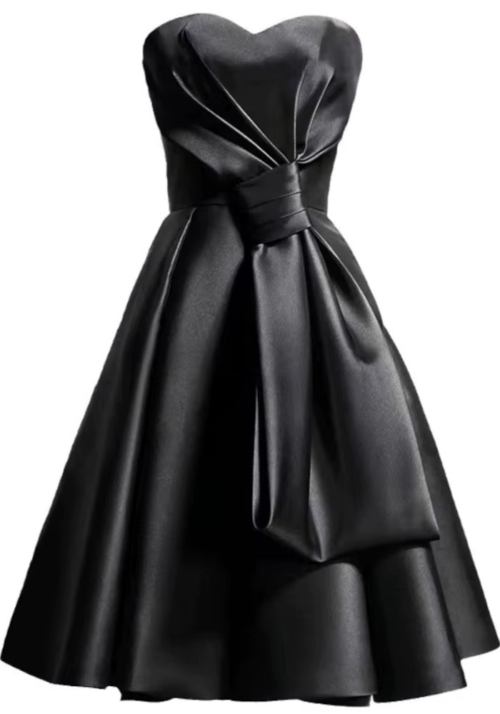 white christmas dresses Black Diamante Bow Sweetheart Neckline Corset Dress