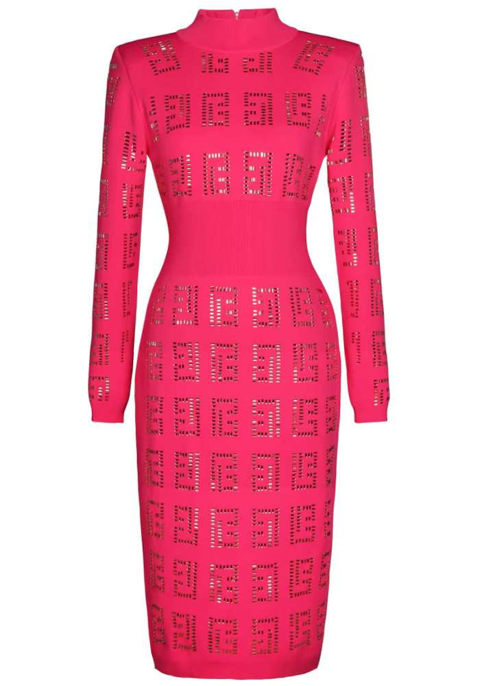 knee length dresses for ladies Elisabetta pink embellished floral-embroidered lace midi dress main image 0