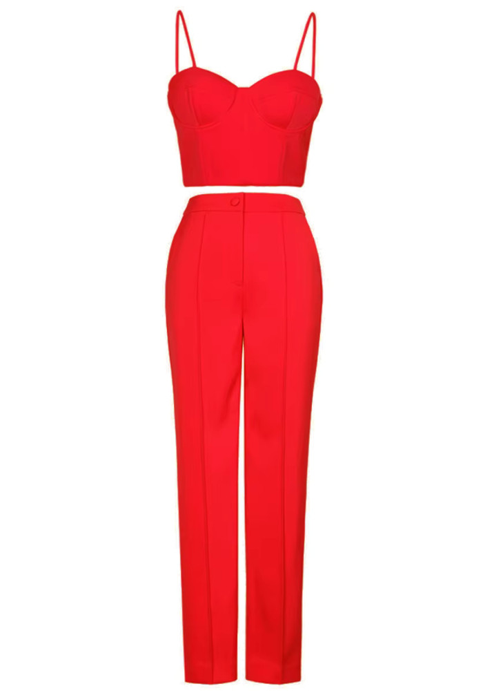 Three Piece Suit Red - Luxe Suits and Celebrity Inspired Dresses