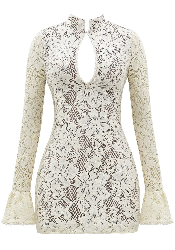 white christmas dresses Crochet Bella Bell Sleeve Dress main image 0