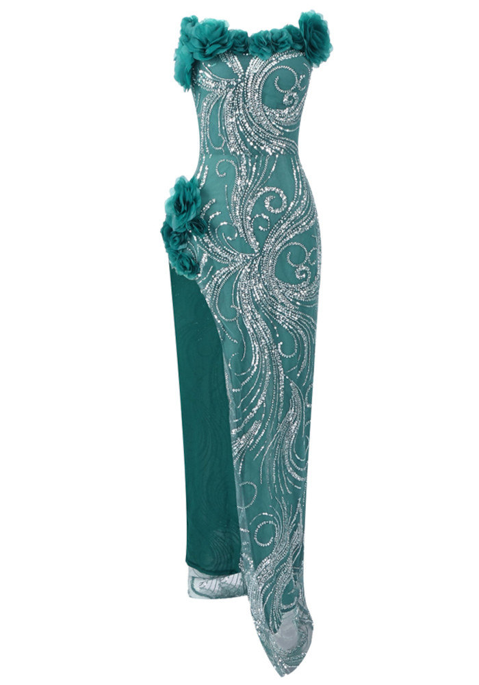 green emerald velvet dress Franka Strapless Bow Mini Dress / Emerald | Meshki