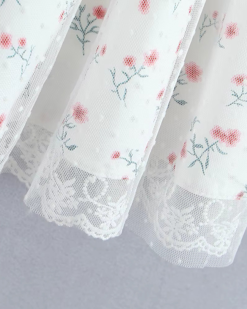 white christmas dresses Mariah Floral Lace Corset Mini Dress White Floral / M main image 0