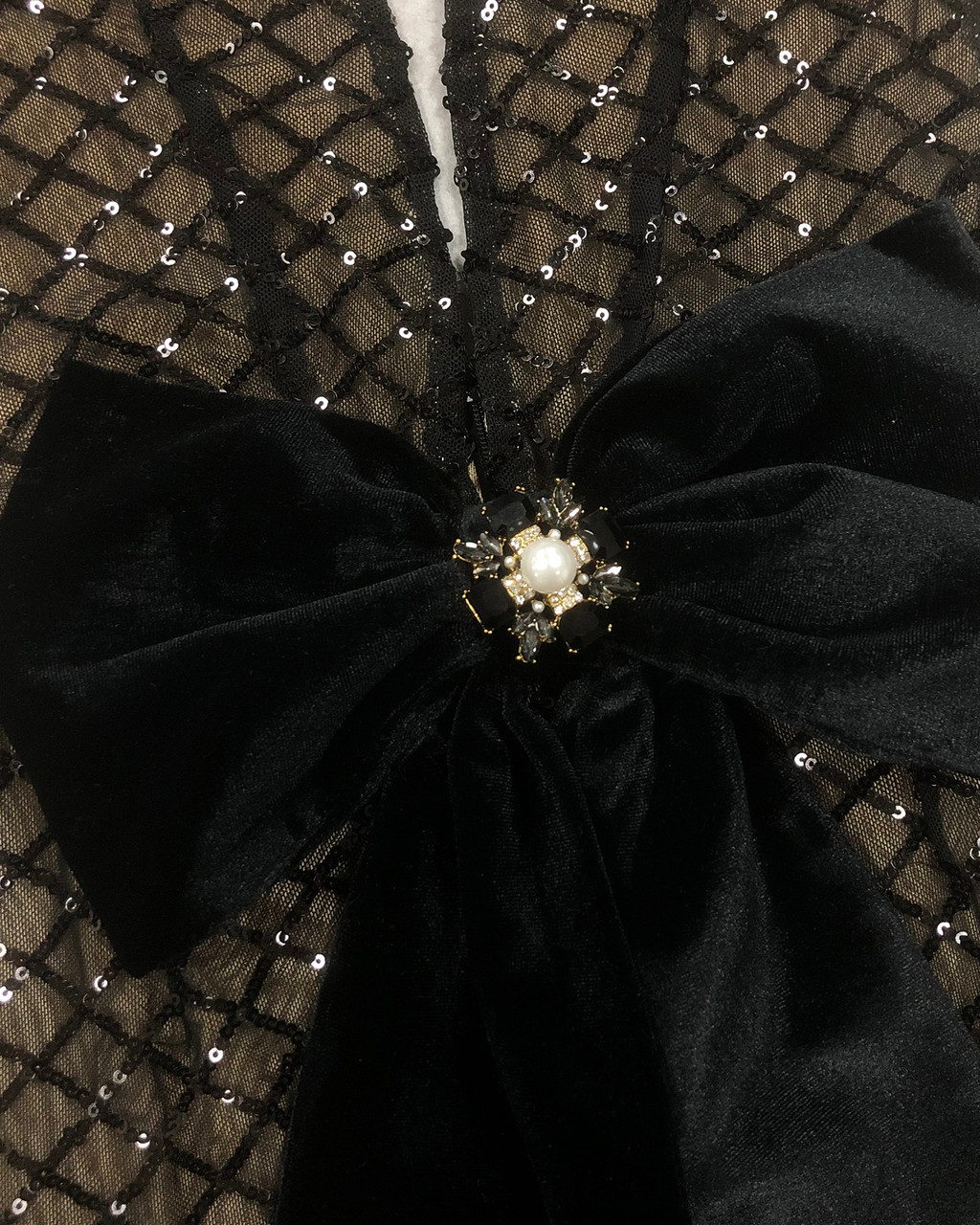 Bow Detail Sequin Maxi Dress Black - Luxe Maxi Dresses and Luxe Party  Dresses