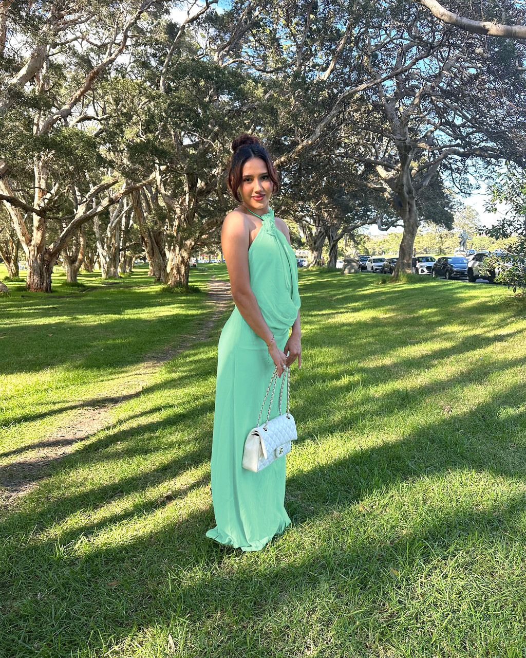 Halter Floral Maxi Dress Green - Luxe Floral Dresses and Luxe Party Dresses