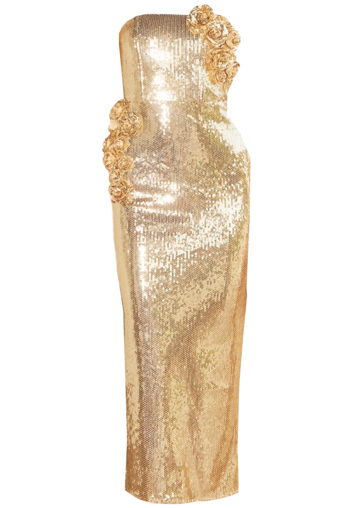 gold glitter midi dress Free People Glitter & Gold Midi Sequin Open drape back Dress medium new w  tag