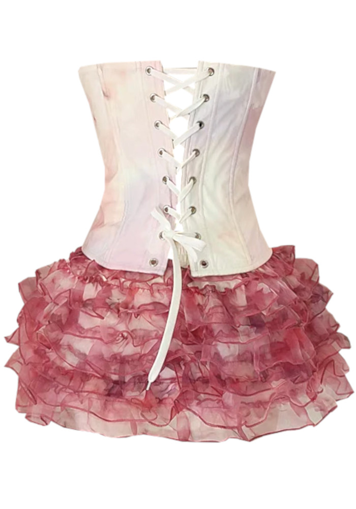 pink corset tutu dress Jessica Pink Corset Tulle Midi Dress