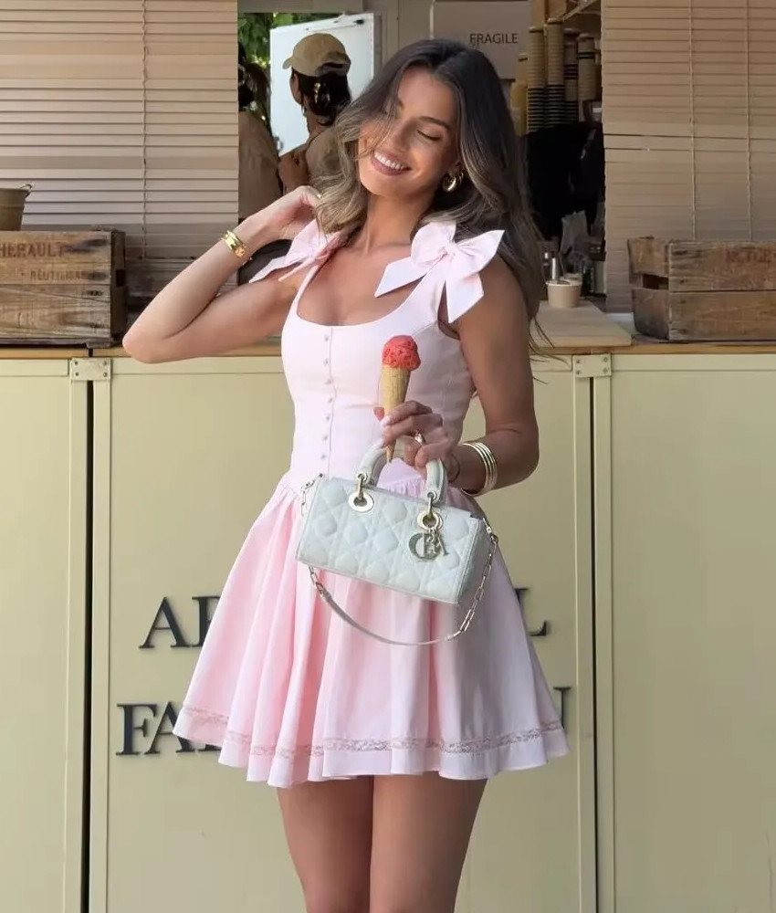 open lace back dress Petal & Pup Women's Betina Bow Front Maxi Dress main image 1