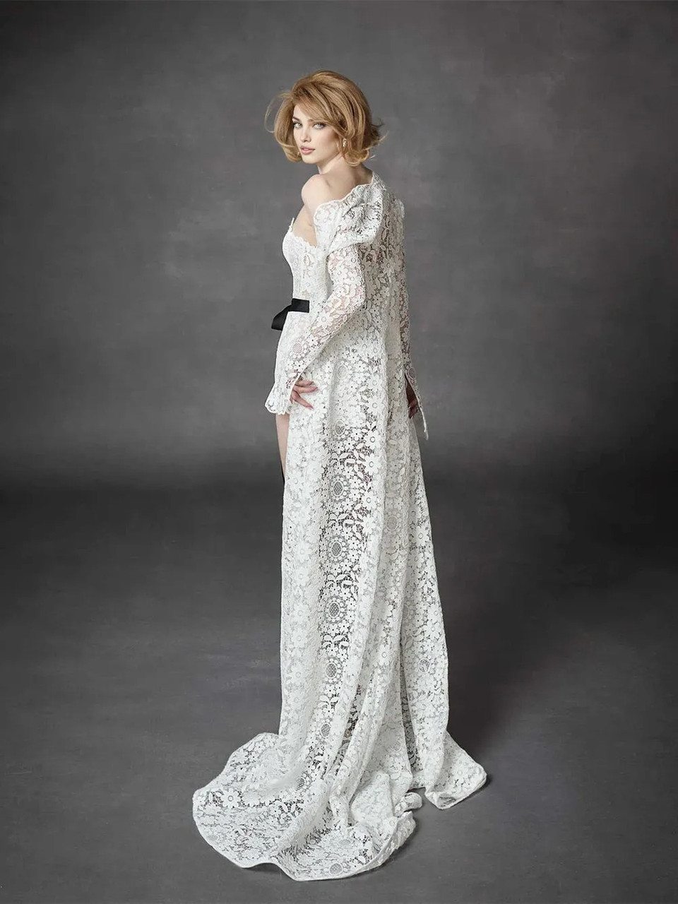 chinese dress ladies Satin Bridal romper with sparkle robe – La Novale Atelier main image 1