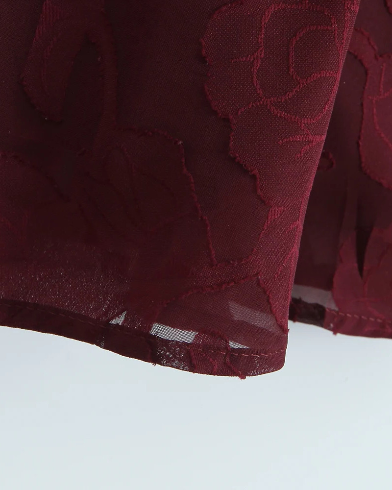 burgundy wine color dress Short Sleeves Burgundy Long Prom Dresses, Wine Red Long Formal Evening