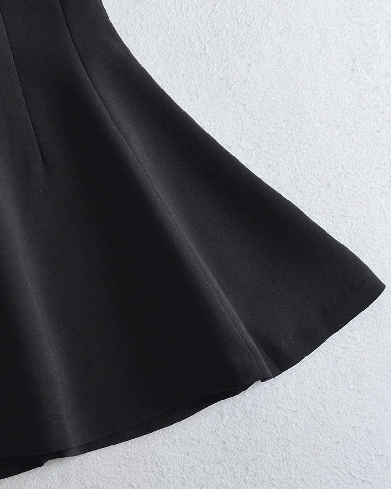 slim fit dress slacks Plus Size Black Bardot Flared Skirt Midi Skater Dress  Fashion//SZN