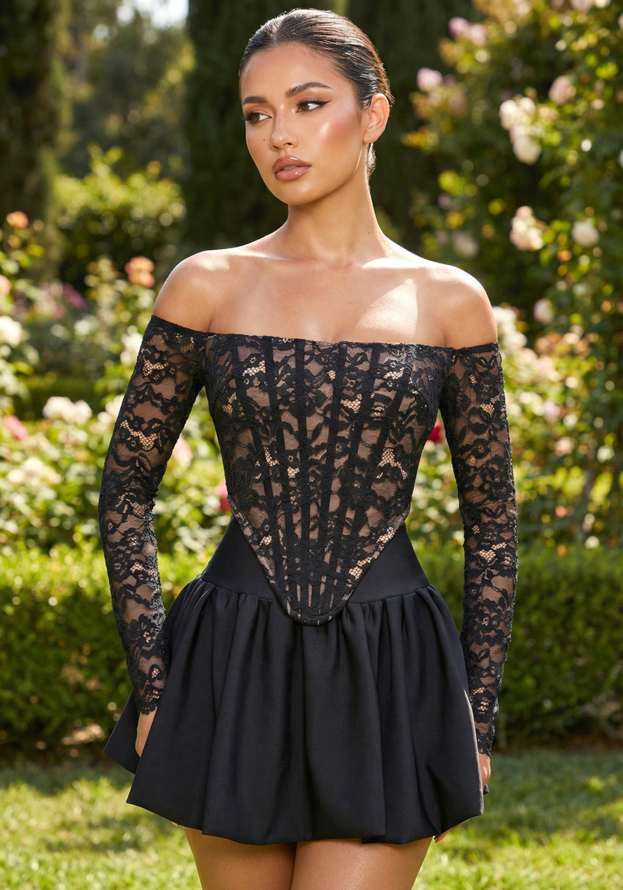 black lace princess dress Dark In Love - Gothic Lace Jacquard Princess - Dress main image 1