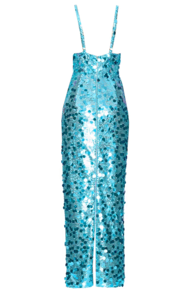 large sequins dress Finn Dress in Rose Big Disc Sequin