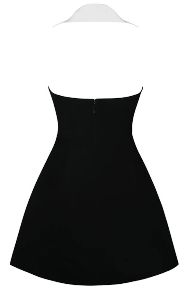 black jersey fit and flare dress Karen Kane 3/4 Sleeve Fit & Flare Dress in Black Medium main image 0
