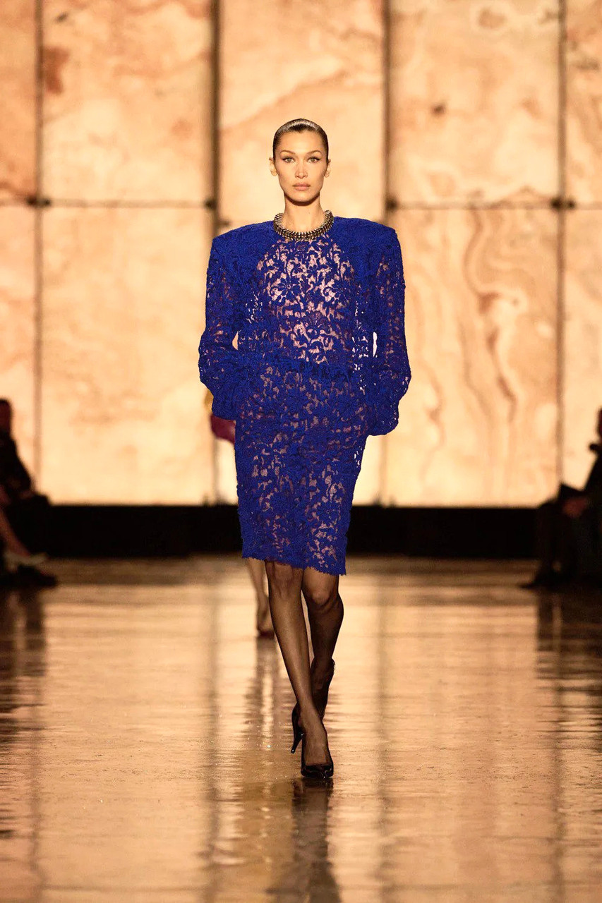 Long Sleeve Lace Dress Blue - Luxe Lace Dresses and Luxe Party Dresses