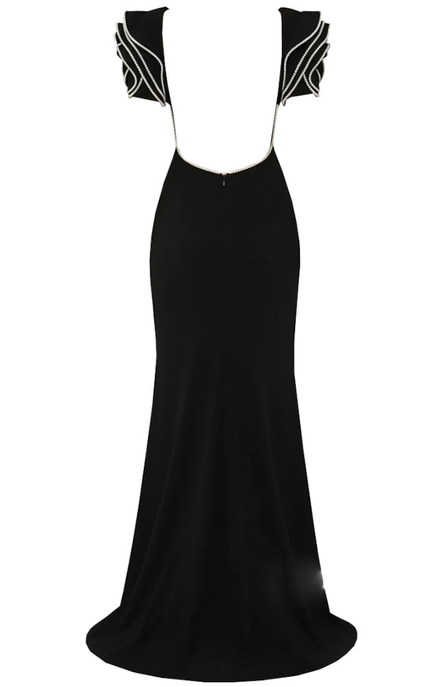 backless frill dress Chic Backless Ruffle-Trim Dress for Effortless Elegance Canary Houze