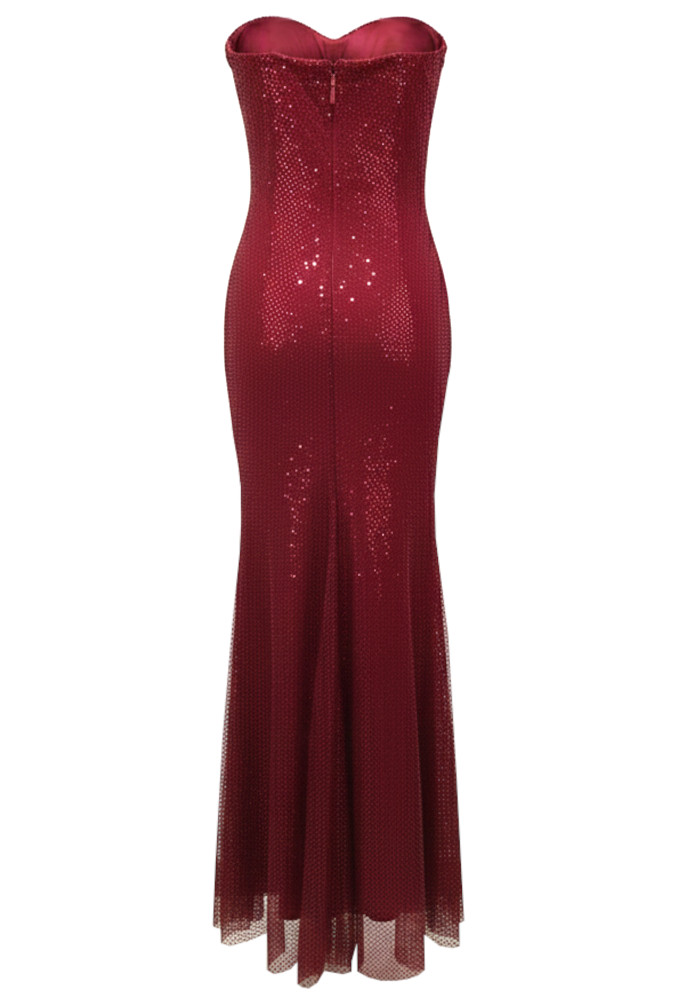 chinese dress ladies Make Em Split Sequin Maxi Dress- Curvy Brat – Spoiled Boutique main image 0