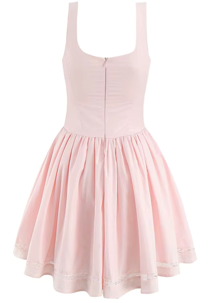 Bow Skater Dress Pink - Luxe Skater Dresses and Luxe Party Dresses