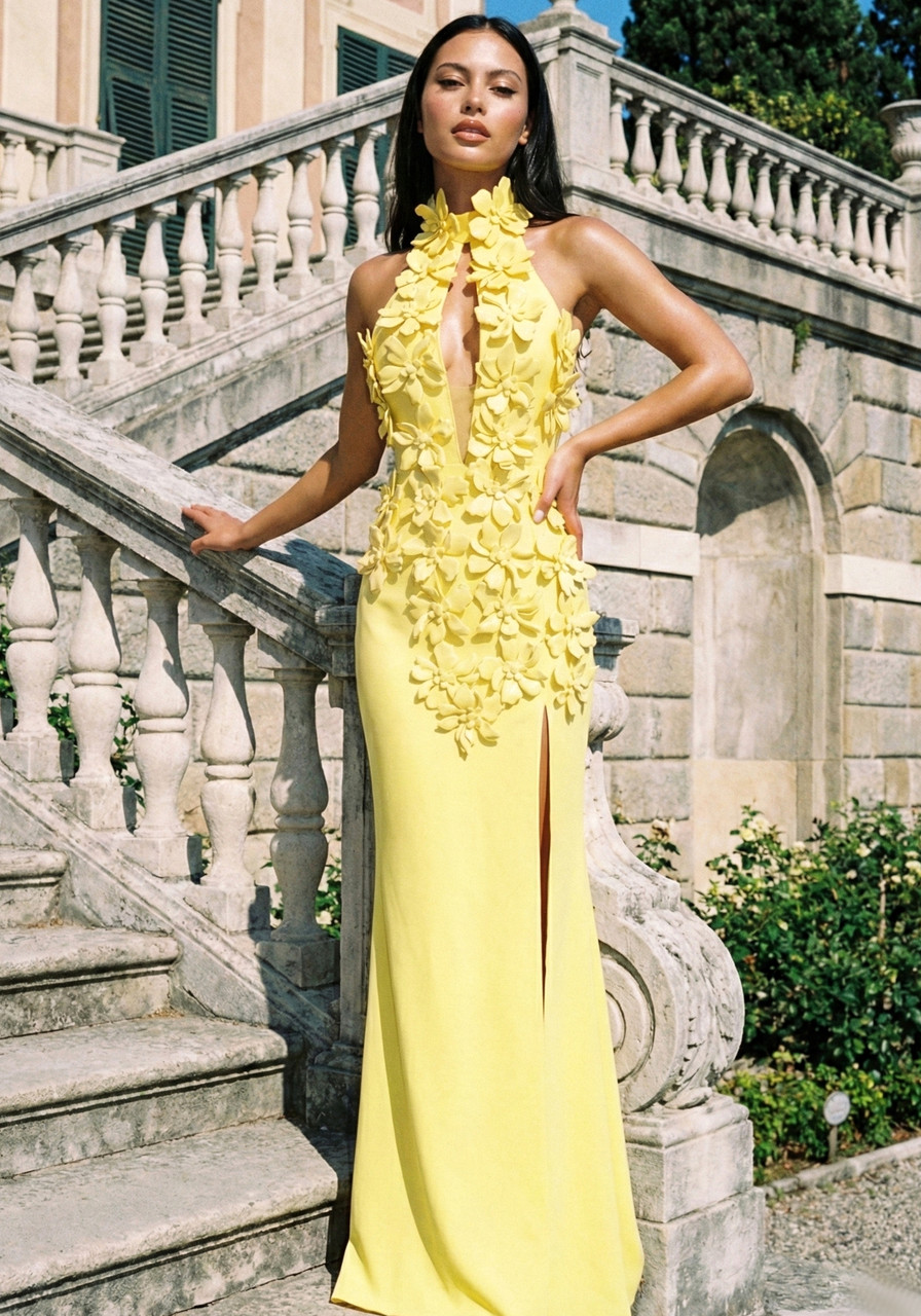 herlipto】Floral Cut-Out Long Dress Dress Floral Maxi Emese