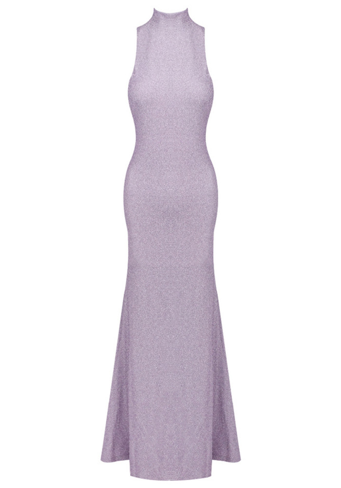 chinese dress ladies Masie Lilac Mesh Maxi Dress - 4 main image 0