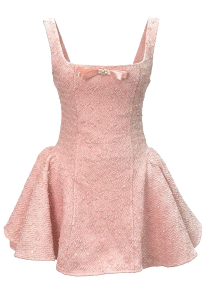 open lace back dress Mesh Glitter Corset Sequin Lace Up Back Skater Dress