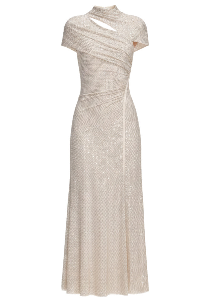 ivory formal dress midi Taylor 3/4 Sleeve Concert Dress-Youth | Concert Dresses main image 1