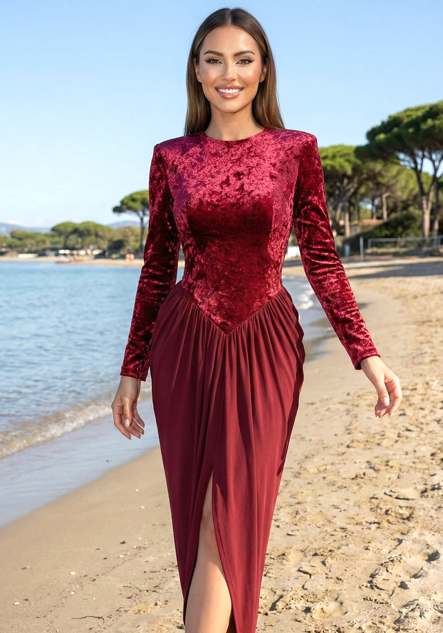 gisele maxi dress Gisele Knit Maxi Dress Magenta Print / 3XL