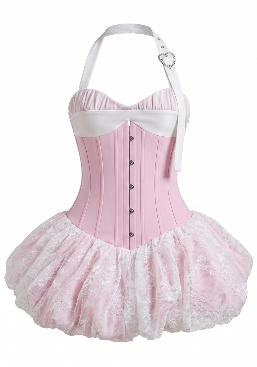 pink and white halter dress Striped Pink Halter Mini Dress | Trendy Women's Clothing