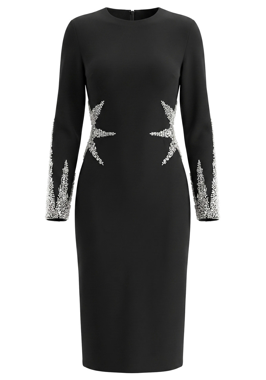 white maxi dress long sleeve FARM Rio Off-White Embroidered Crew Neck Long Sleeve Maxi Dress, Off-White / XXS