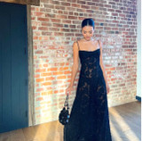 Floral Corset Maxi Dress Black Floral Corset Maxi Dress Black