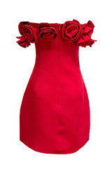 Rose Bardot Dress Red