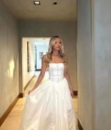 Structured A Line Maxi Dress White Structured A Line Maxi Dress White