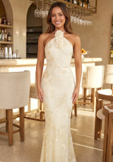 Halter Floral Maxi Dress Ivory