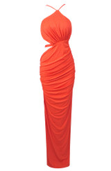 Good For You Halter Maxi Dress Orange