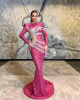 Long Sleeve Sequin Maxi Dress Hot Pink Long Sleeve Sequin Maxi Dress Hot Pink